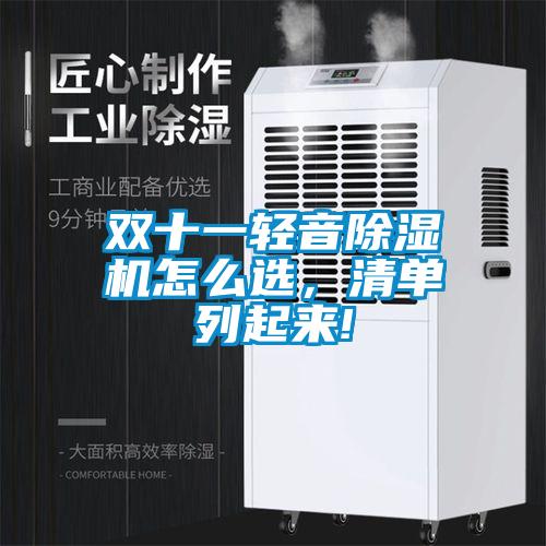 雙十一輕音除濕機(jī)怎么選，清單列起來!