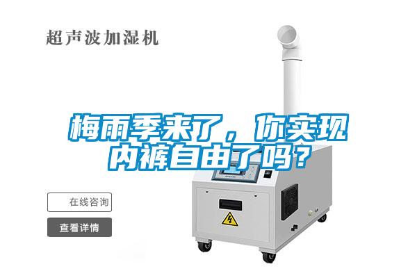 梅雨季來了，你實現(xiàn)內(nèi)褲自由了嗎？