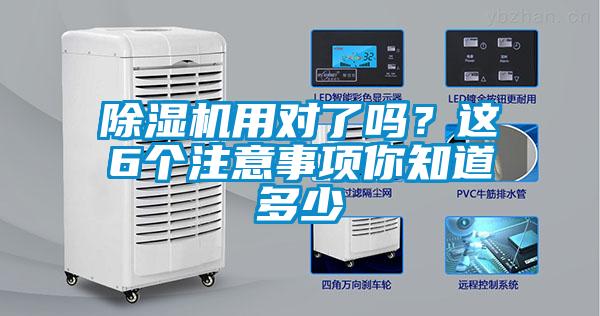 除濕機用對了嗎？這6個注意事項你知道多少
