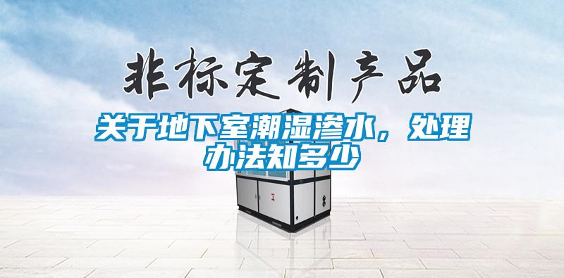 關于地下室潮濕滲水，處理辦法知多少
