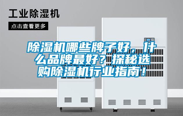 除濕機哪些牌子好，什么品牌最好？探秘選購除濕機行業(yè)指南！