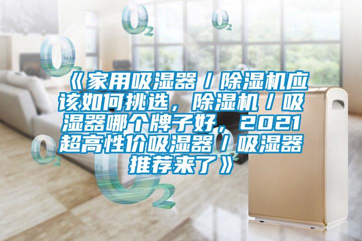 《家用吸濕器／除濕機應該如何挑選，除濕機／吸濕器哪個牌子好，2021超高性價吸濕器／吸濕器推薦來了》