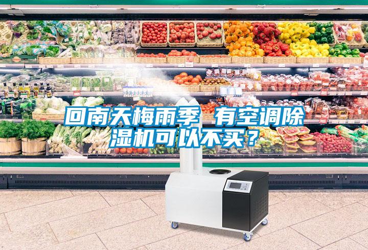 回南天梅雨季 有空調除濕機可以不買？