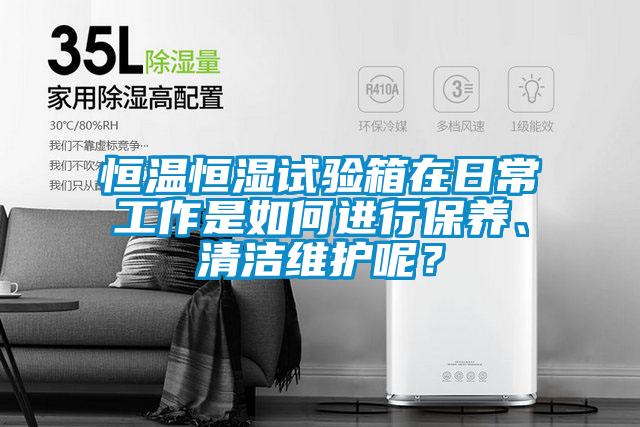 恒溫恒濕試驗箱在日常工作是如何進行保養(yǎng)、清潔維護呢？