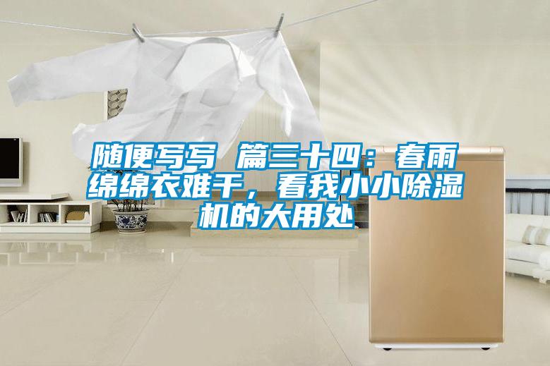 隨便寫寫 篇三十四：春雨綿綿衣難干，看我小小除濕機的大用處