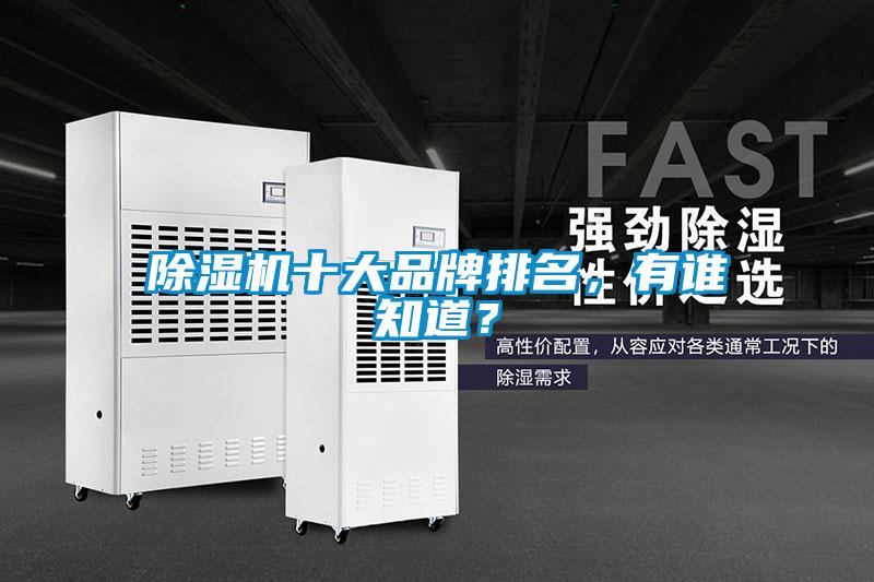 除濕機十大品牌排名，有誰知道？