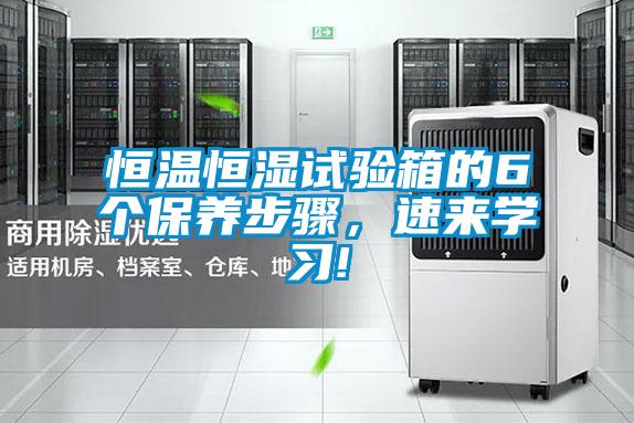 恒溫恒濕試驗箱的6個保養(yǎng)步驟，速來學(xué)習(xí)!