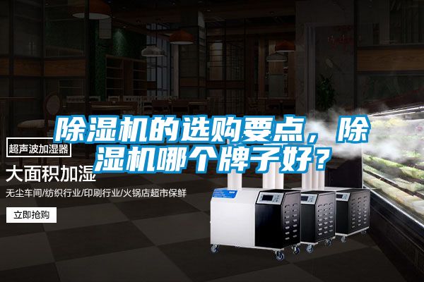 除濕機的選購要點，除濕機哪個牌子好？